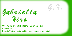gabriella hirs business card
